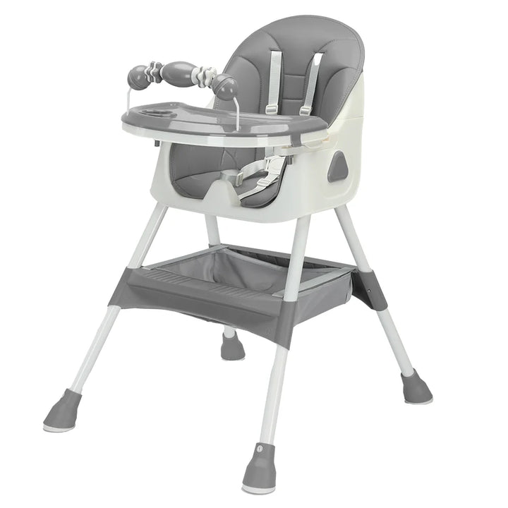 UBRAVOO Foldable Baby High Chair 6 Months Plus, with Large Antislip Pad & ToyRack, Easy to Clean Feeding , E500