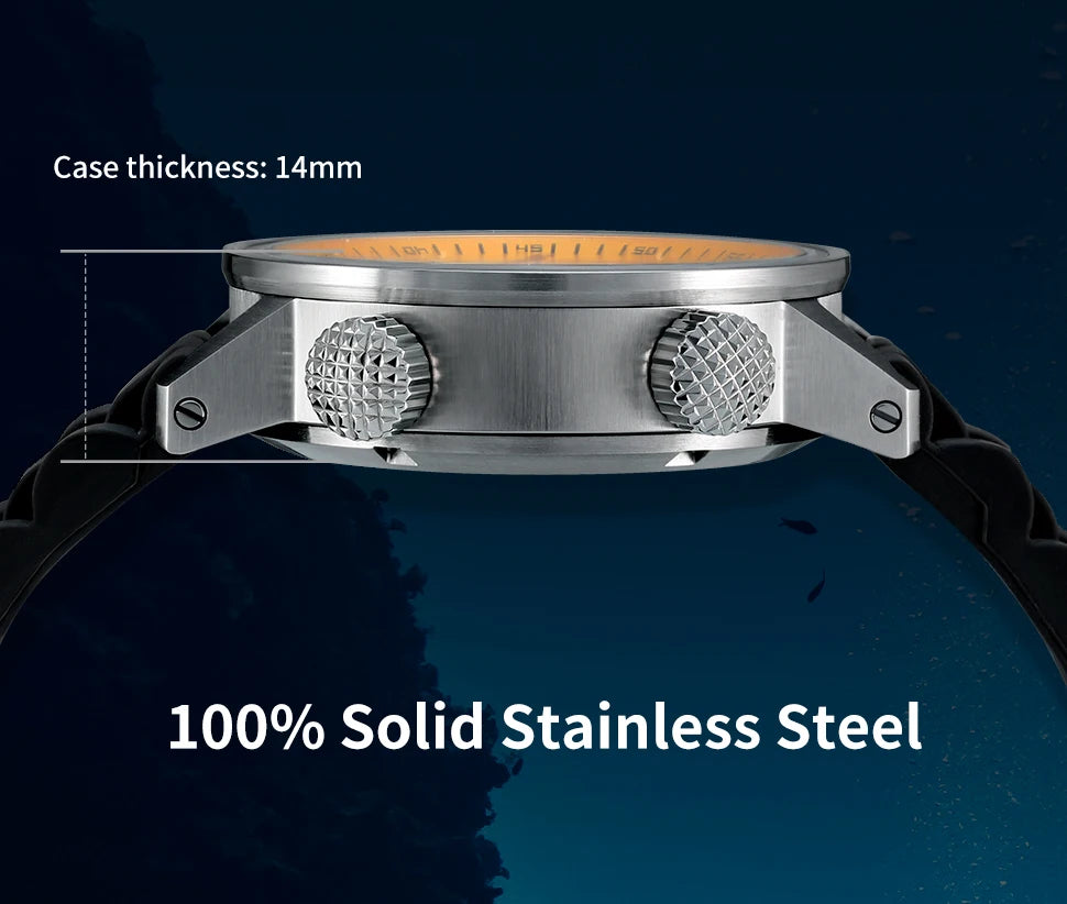 20Bar Diver Automatic Watch For Men Miyota 8205 Super Luminous Sapphire Swim Sport Mechanical Automatic Self Winding Wristwatch