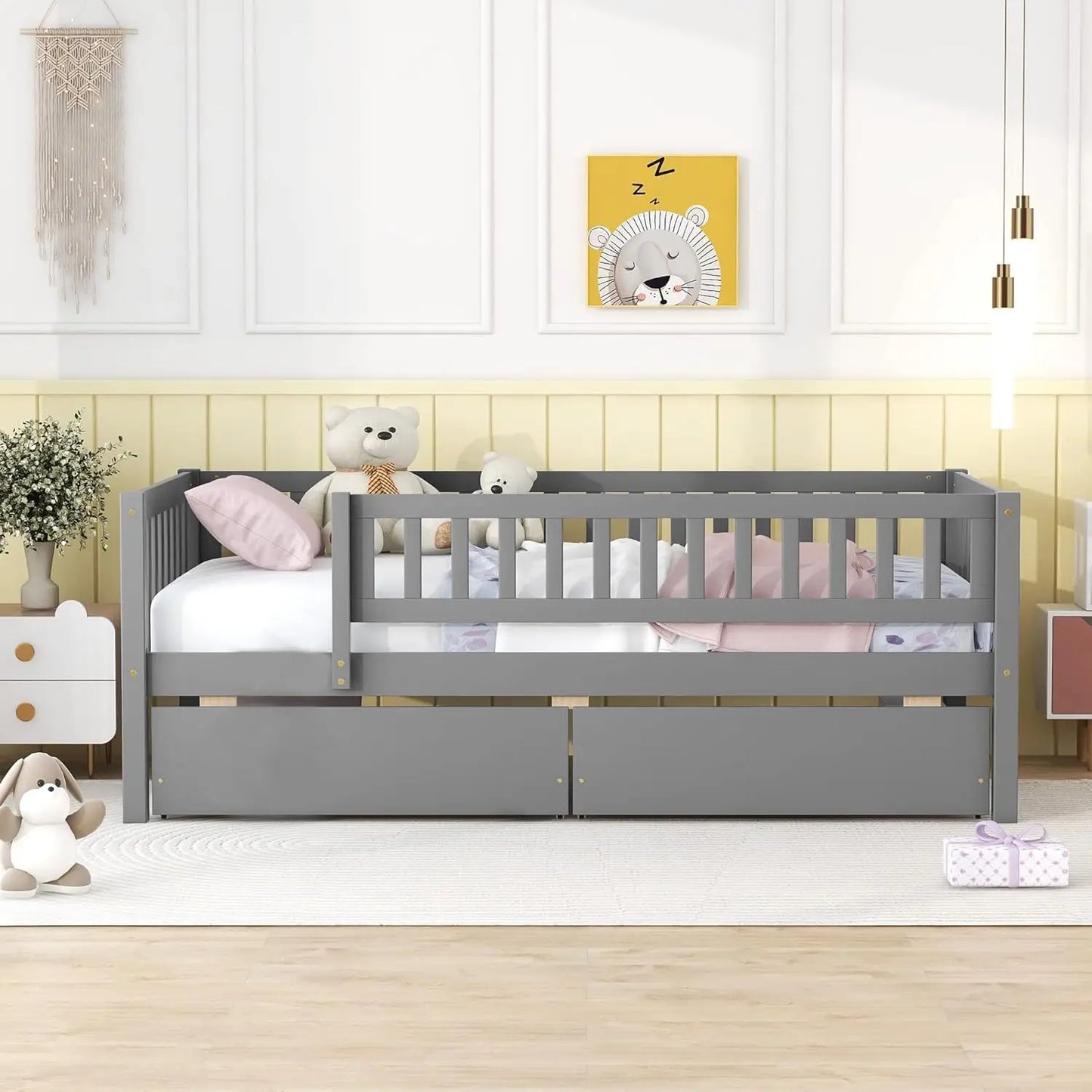 Twin Kids Bed with Storage