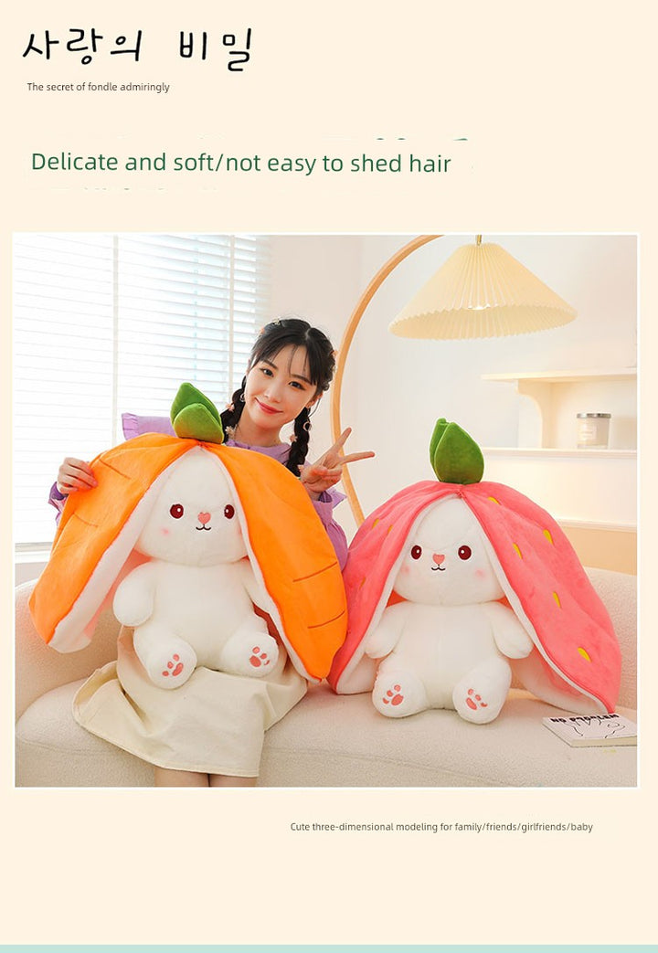 Internet Celebrity Transformed Fruit Plush Toys Strawberry Rabbit