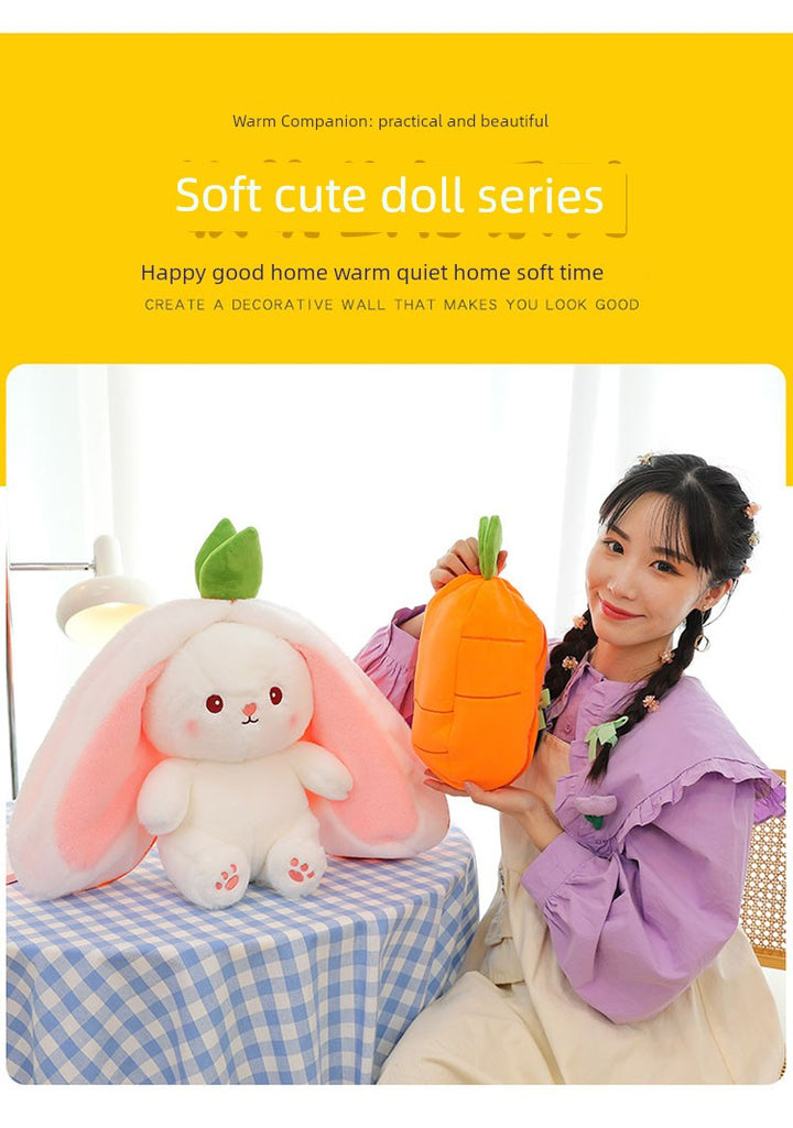 Internet Celebrity Transformed Fruit Plush Toys Strawberry Rabbit