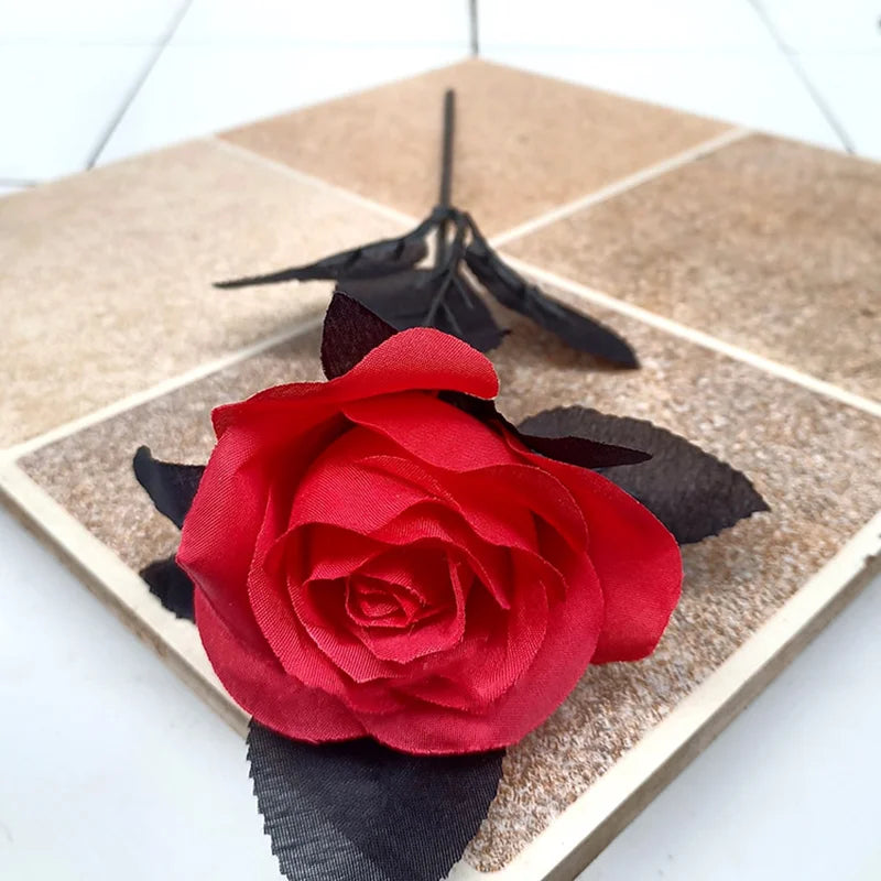 Artificial Black Rose Heads