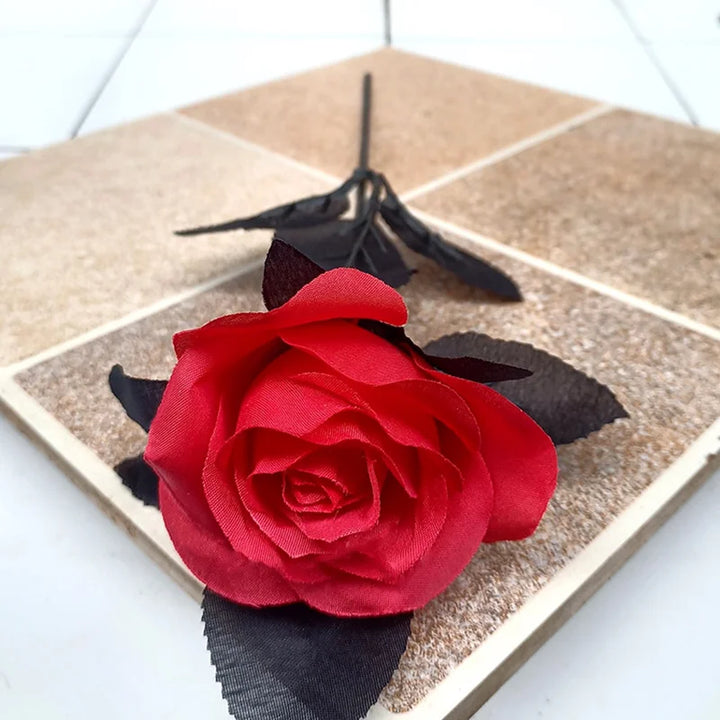 Artificial Black Rose Heads