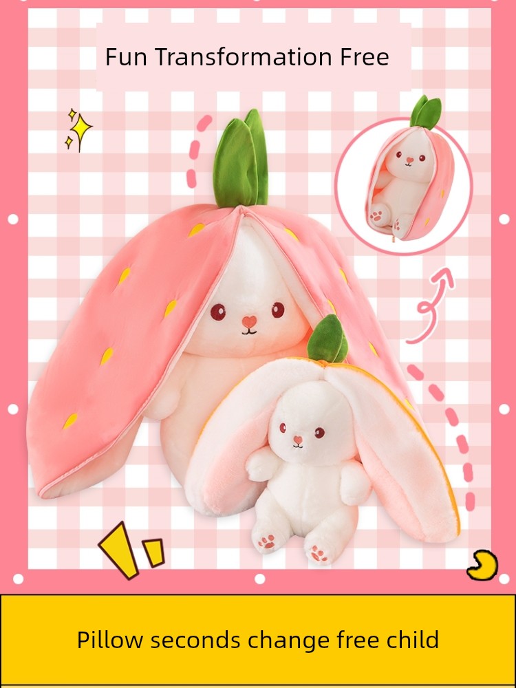 Transformation Rabbit Cute Carrot Birthday Gift Doll