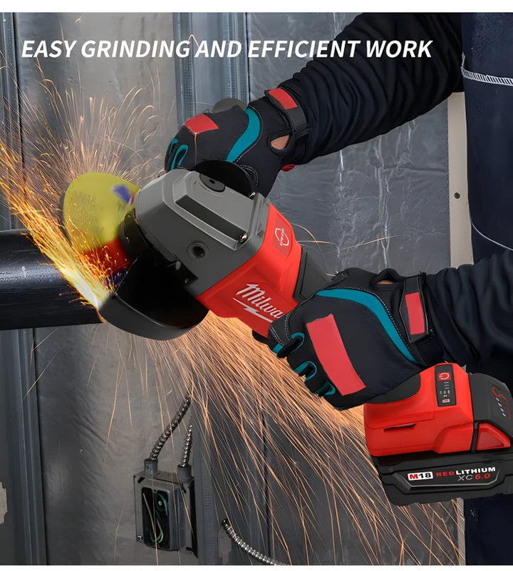 Milwaukee 100/125mm Brushless Angle Grinder Polishing Cutting Machine 18V Battery High Power Electric Cordless Power Tools