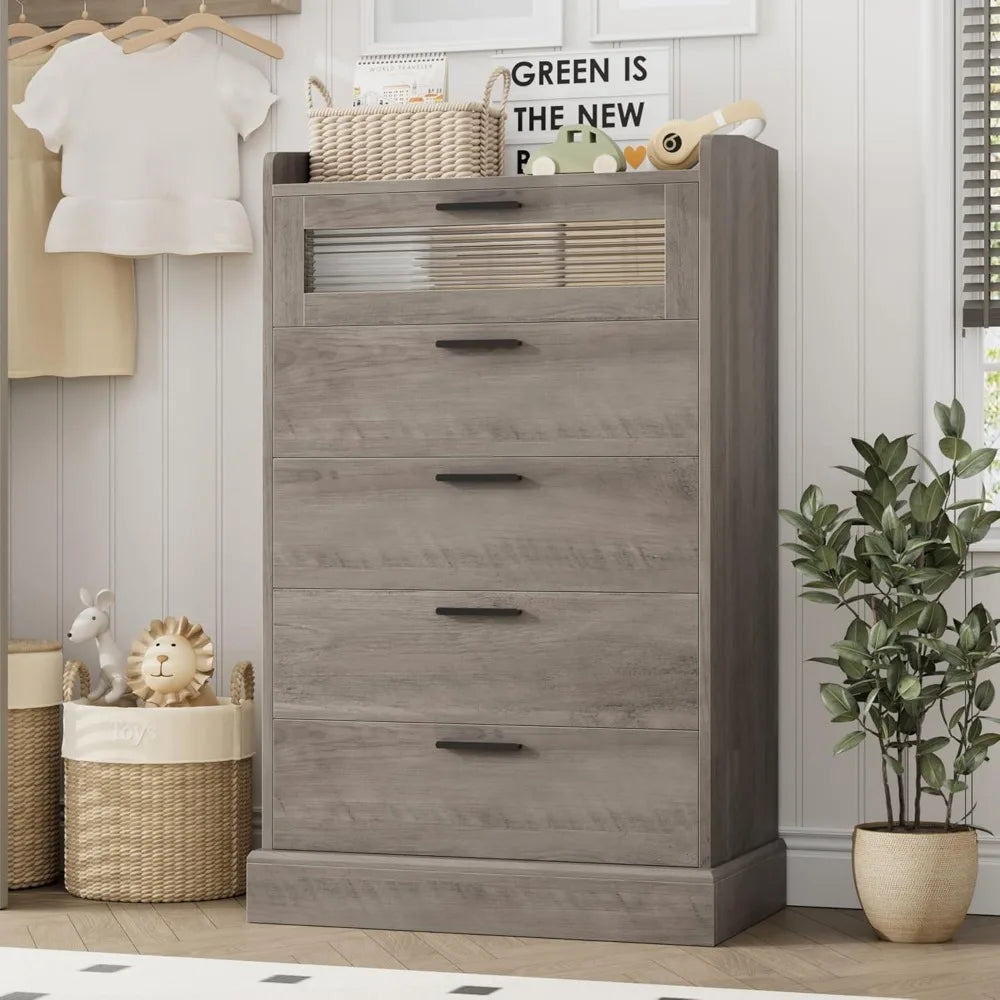 Modern 5 Drawer Dresser Bedroom