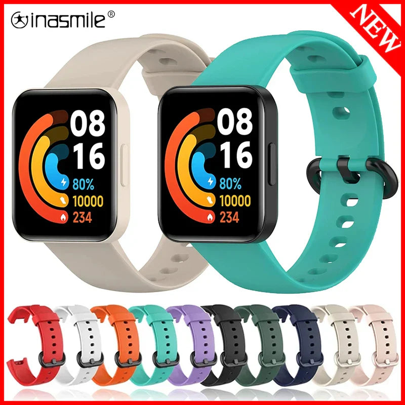 Silicone Strap For Xiaomi Mi Watch 2 3 Lite Mi poco Watch band For Redmi watch 2 Lite 3 Active Wrist Redmi watch 3 lite Bracelet
