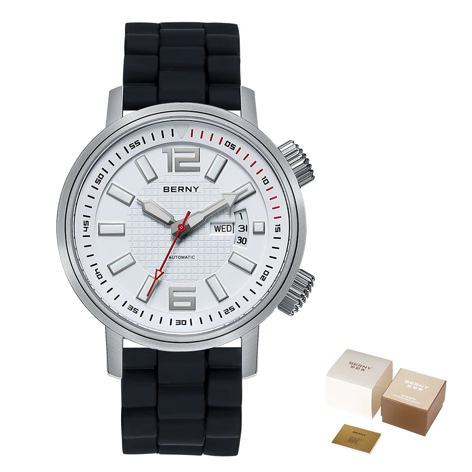 20Bar Diver Automatic Watch For Men Miyota 8205 Super Luminous Sapphire Swim Sport Mechanical Automatic Self Winding Wristwatch