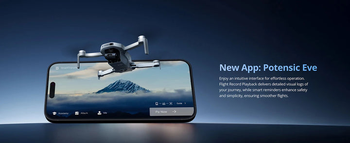 Potensic ATOM 2 3-Axis Gimbal Camera Drone 4K HDR Video, 8K Photo, Vertical Shooting, 10-KM, AI Night Shot Tracking, Under 249g