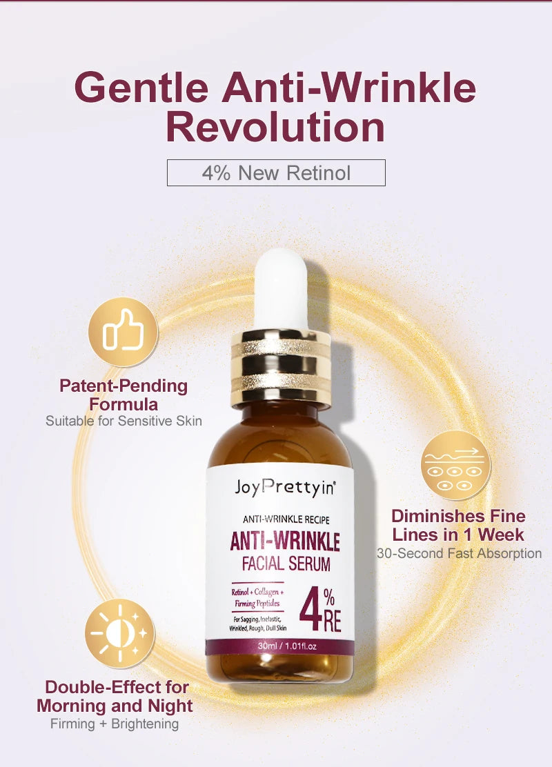 Retinol Anti Wrinkle Aging Face Serum Smooth Moisturizing Fade Fine Line Firming Nourishing Essence Moisturiz Facial Serum