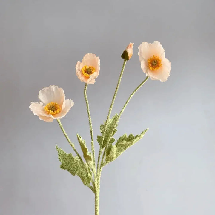 Artificial Silk Poppy Flowers Bouquet
