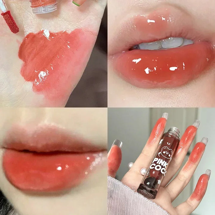 Dark Red Brown Mirror Lip Glaze