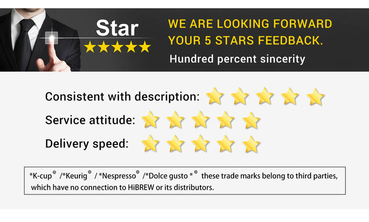 HiBREW G5 48mm Conical Burr Electric Coffee Grinder Compact Portable Coffee Bean Mill Kitchen for Espresso Turkish Coffee