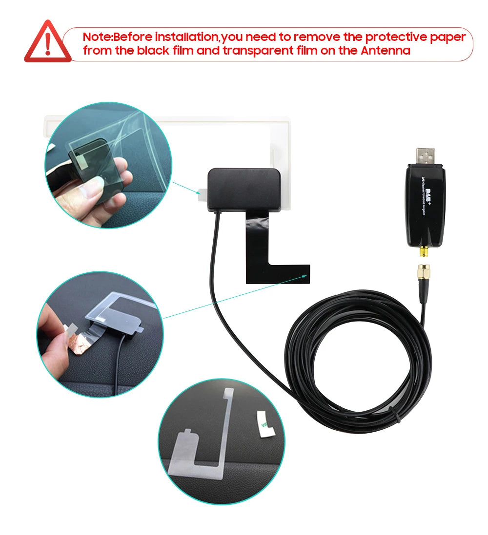Only Fits for Our Hizpo Brand Car Monitor DAB+ BOX Adapter Dab USB Car Multimedia Players Which Supports DAB+