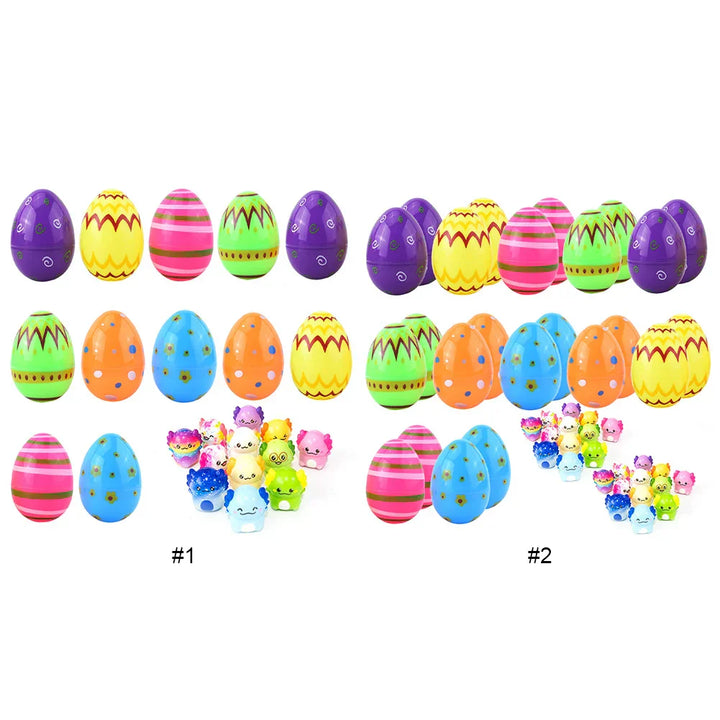 Prefilled Easter Eggs with Stress Relief Toys Easter Basket Stuffers Surprise Easter Eggs for Kids Easter Egg Hunt Game and Part