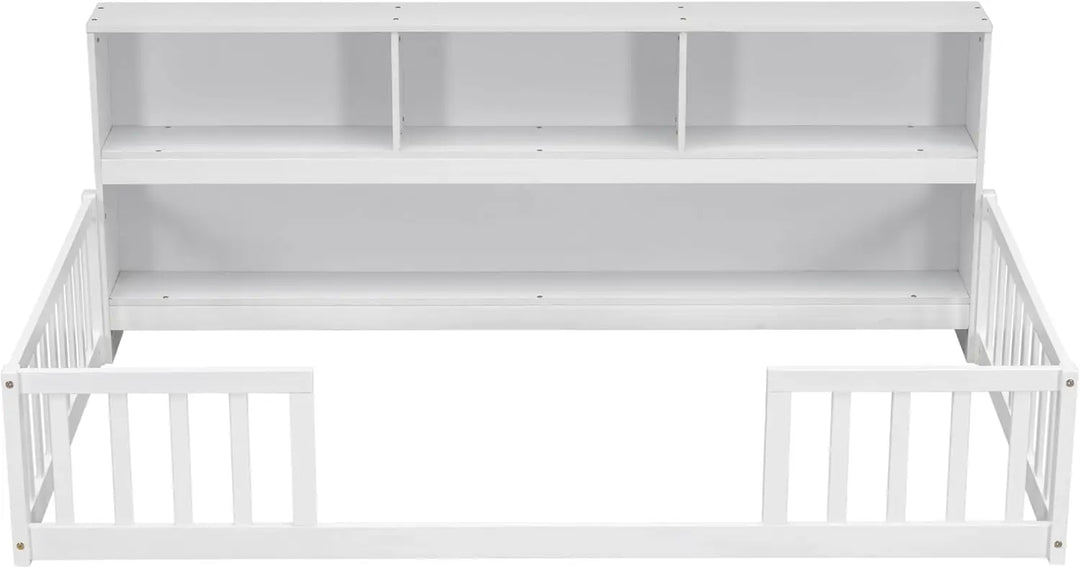 Twin Kids Floor Bed with Storage