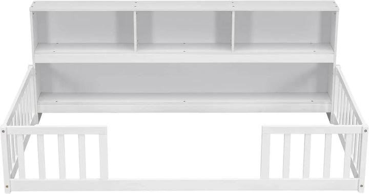 Twin Kids Floor Bed with Storage