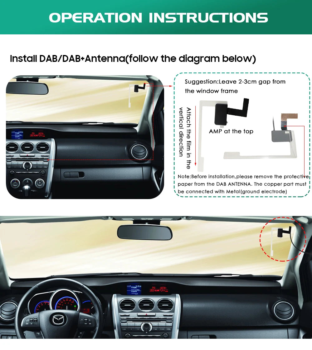 Only Fits for Our Hizpo Brand Car Monitor DAB+ BOX Adapter Dab USB Car Multimedia Players Which Supports DAB+