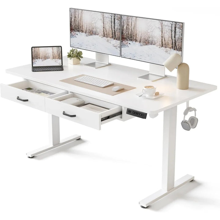 Adjustable Standing Desk with Drawers