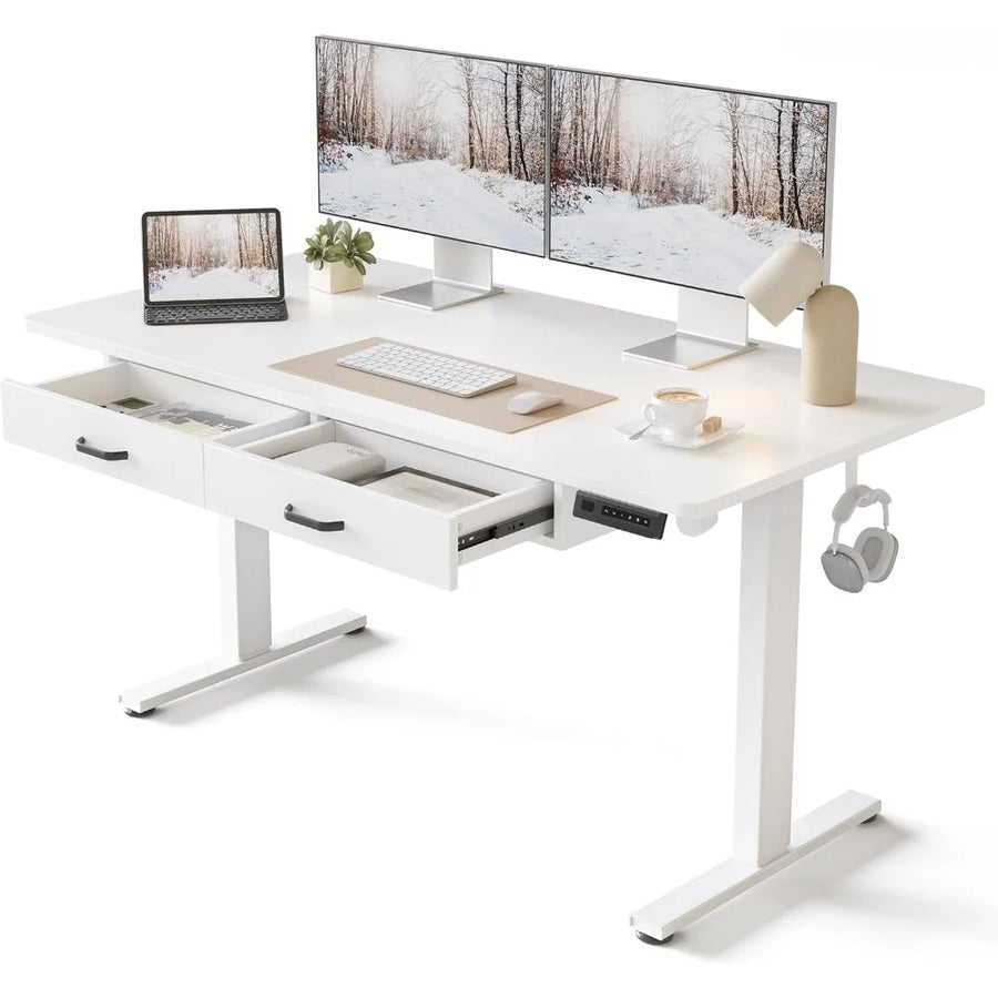 Adjustable Standing Desk with Drawers