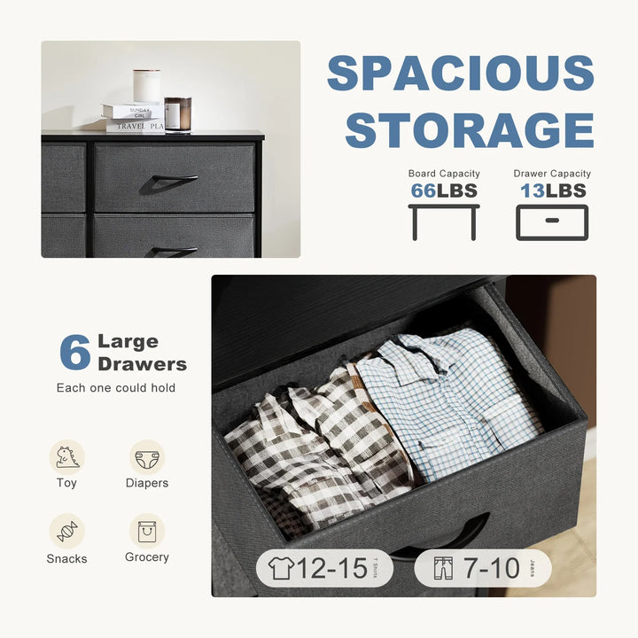 JHK Fabric Nightstand for Bedroom