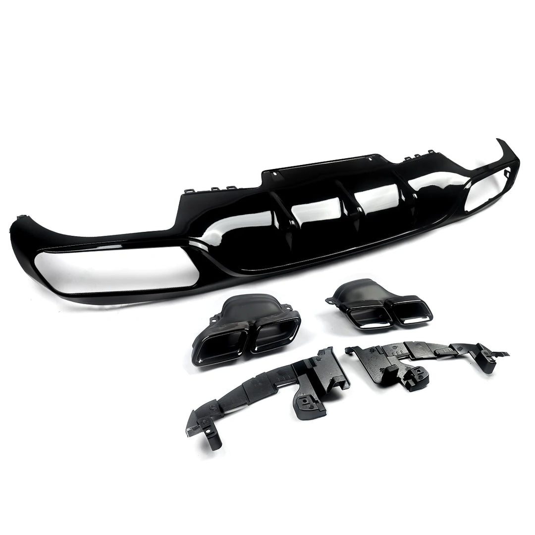 AMG Style Rear Diffuser With Exhaust Tip for Mercedes-Benz E-Class W213 2016-2020