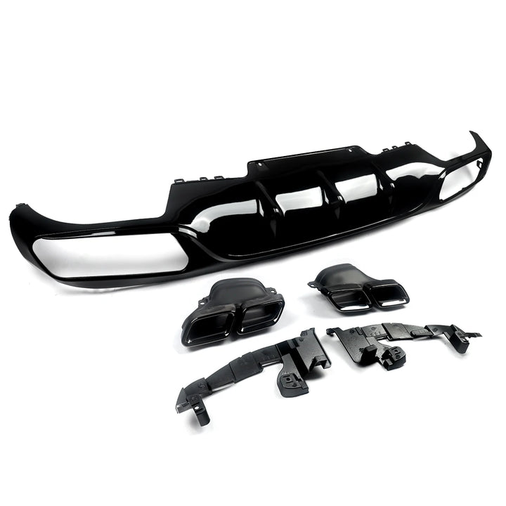 AMG Style Rear Diffuser With Exhaust Tip for Mercedes-Benz E-Class W213 2016-2020