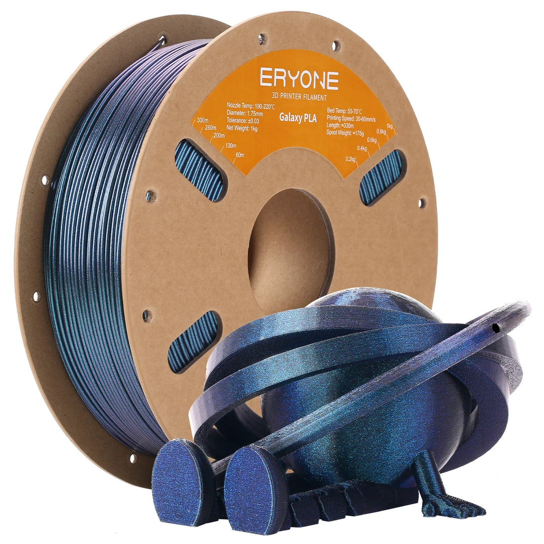 Eryone 3D Printer Glitter Pla Filament For 3D Printer Perfect Spooled(1kg)- 1.75mm Sparkle Shining Material Glittering Filaments