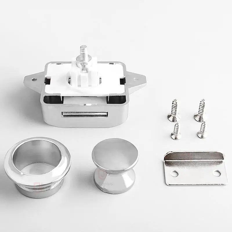 Camping Car Push Lock RV Caravan Boat Motor Home Cabinet Drawer Latch Button Locks Keyless Furniture Door Lock Hardware