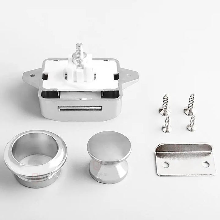 Camping Car Push Lock RV Caravan Boat Motor Home Cabinet Drawer Latch Button Locks Keyless Furniture Door Lock Hardware