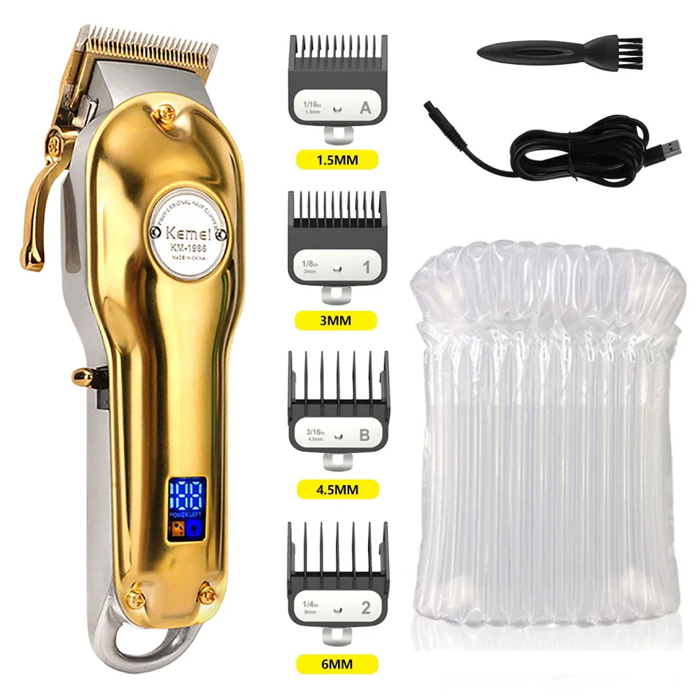 Kemei KM-1986 Or Blade Hair Trimmer For Men Trimmer Professional Hair Clipper Electric Razor Rechargeable Hair Cutting Machine