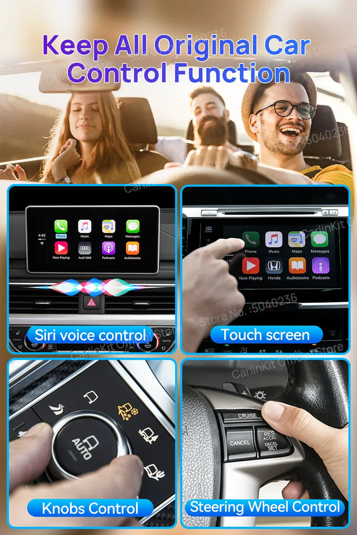 2025  CarlinKit CarPlay AI Box Android 13.0 SM6225 QCM6125 Android Auto Wireless CarPlay Adapter 2.4+5GGPS 64G 128G FOTA Upgrade