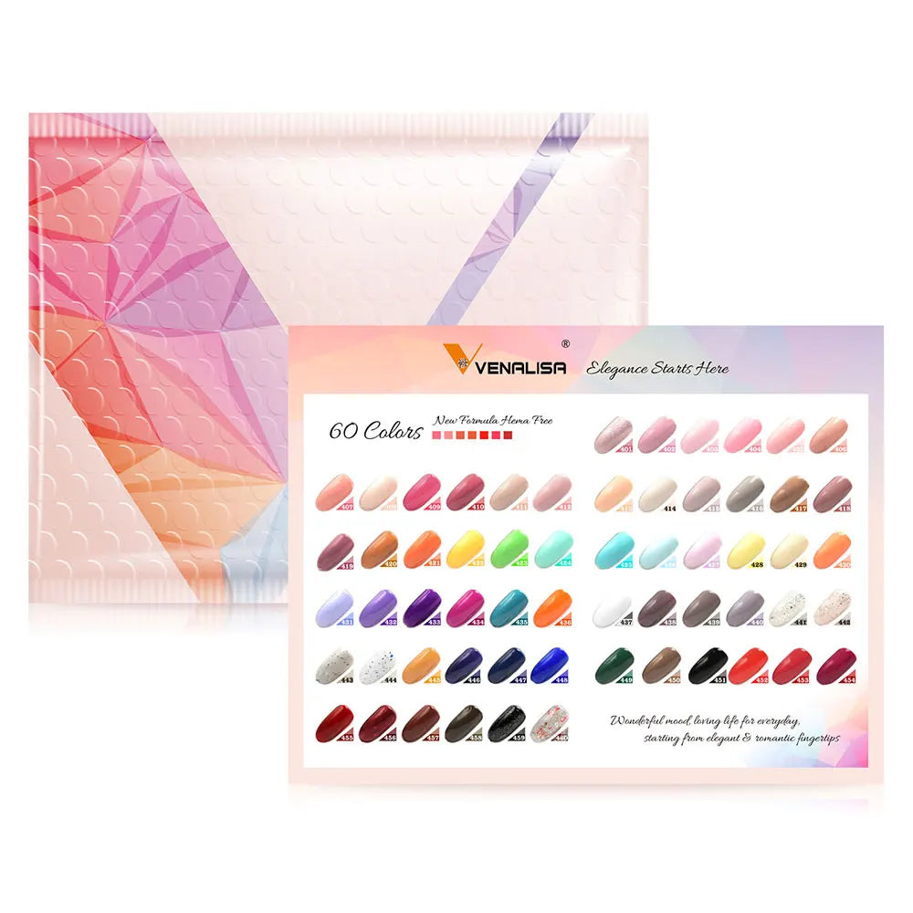 VENALISA VIP4 Kit Nail Gel Polish HEMA FREE Full Coverage 36/60 Color Gel Pigment Professional Nail Art Long-lasting Gel Varnish