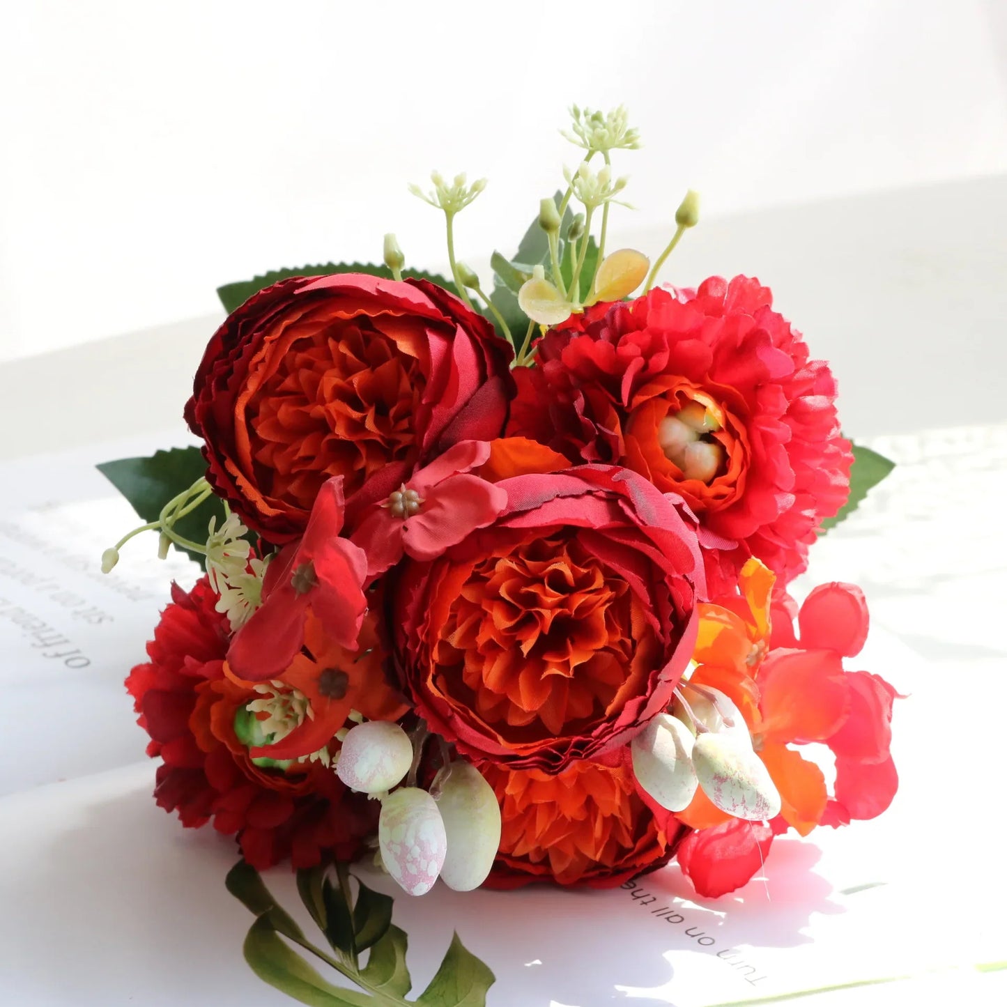 Artificial Peony Rose Bouquet