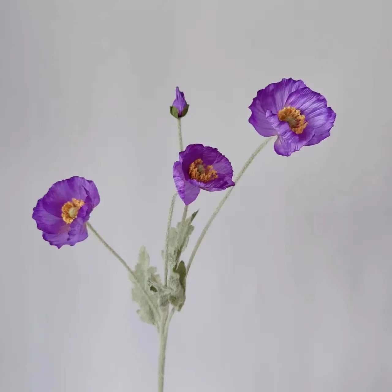 Artificial Silk Poppy Flowers Bouquet