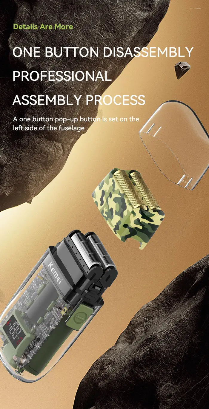 Kemei Transparent Body Electric Hair Clippers Kit KM-1926 KM-1928 Rechargeable Trimmer KM-TX7 Waterproof Men's Shaver Barber