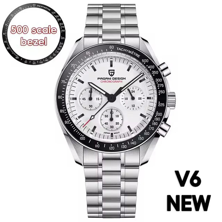 2025 New PAGANI DESIGN V5 Moon Men's Watches Top Luxury Quartz Watch For Men Chronograph Waterproof Sport Stainless Steel Clock