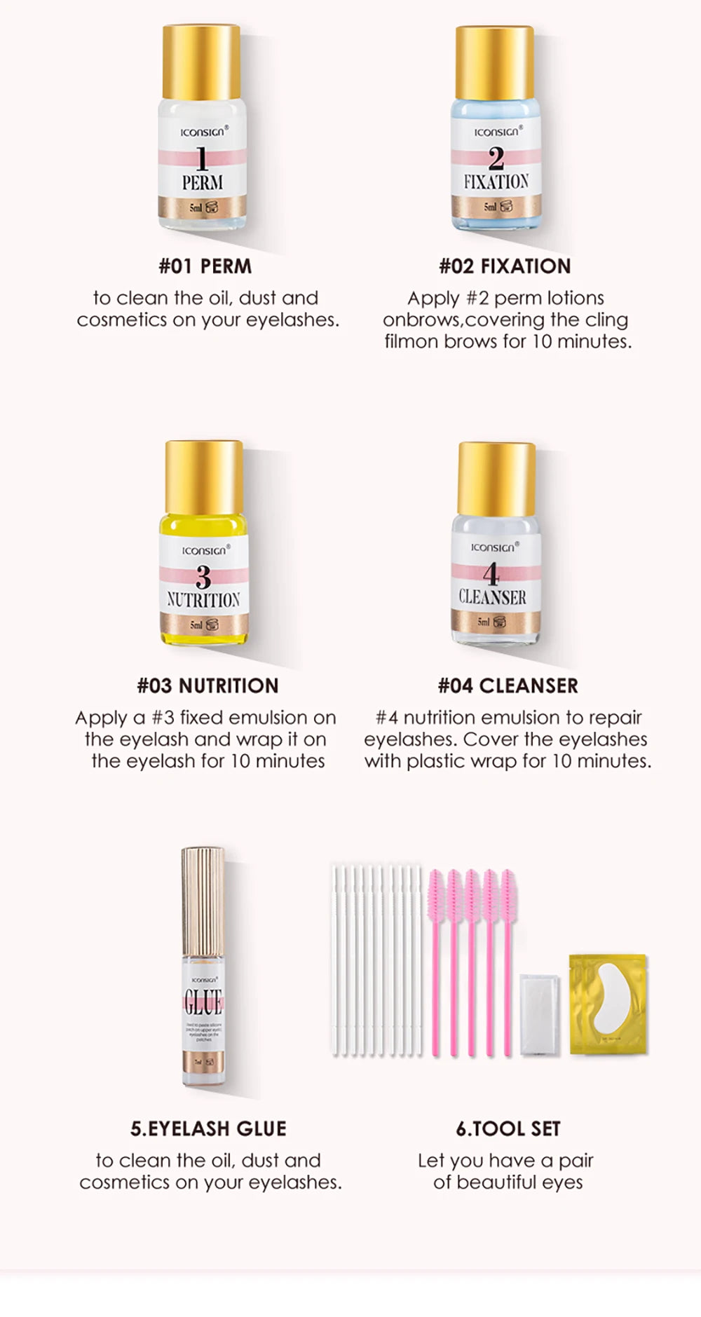 Dropshipping ICONSIGN Lash Lift Kit And Brow Dye Tint Kit Lifting Eyelashes Brow Lift Brow Dye Tint Lash Lifting Kit Eye Makeup