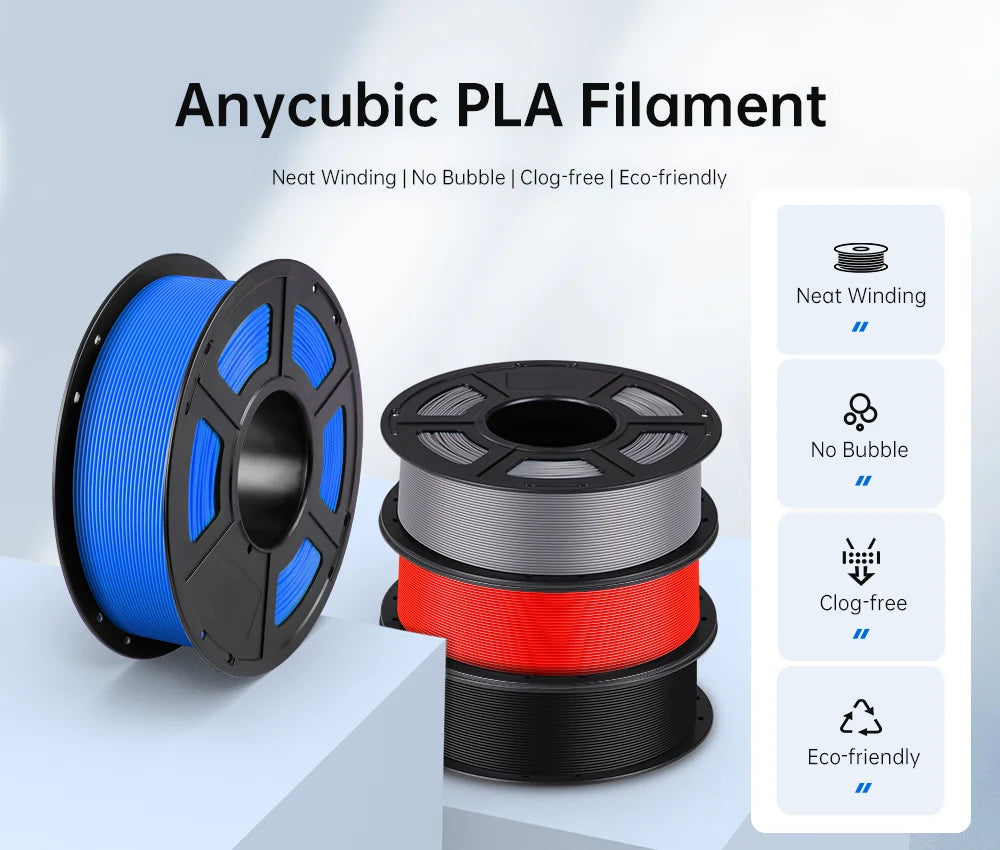 2 pieces/lot ANYCUBIC PLA 3D Printer Filament 1.75mm 1kg/Roll PLA Filament 3D Printing Material For FDM 3D Printer