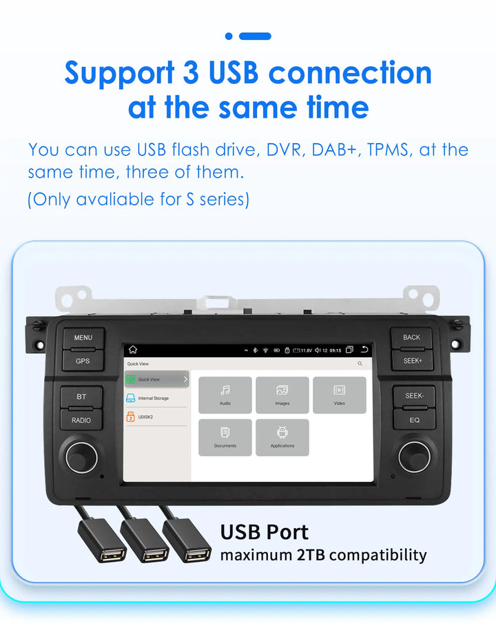 Hizpo 7" AI Voice Autoradio For BMW E46 M3 318/320/325/330/335 Android Auto Radio Carplay 4G DSP Car Multimedia GPS 2din Stereo