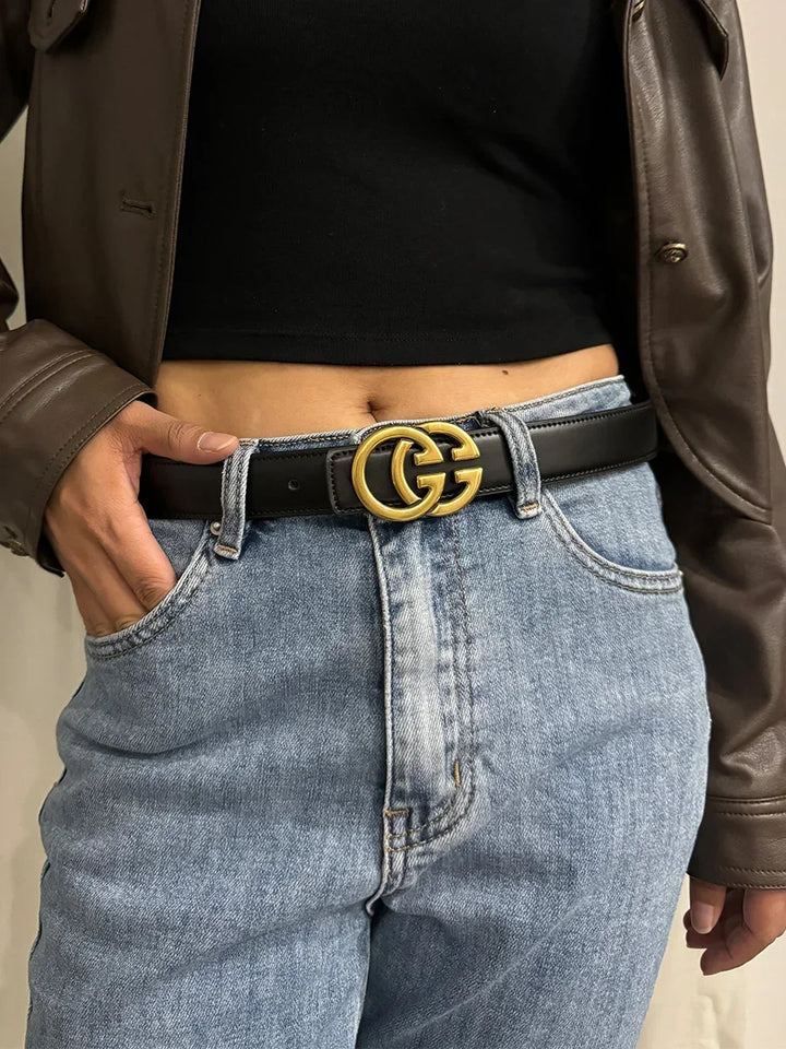 Fashion GG cowhide real leather belt for women luxury desiner Unisex men's belt elegant girdle belt female jeans waistband