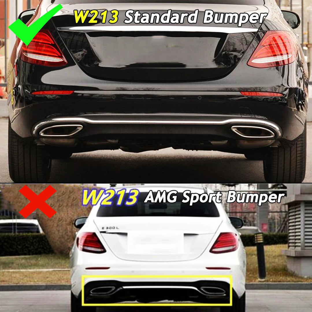 AMG Style Rear Diffuser With Exhaust Tip for Mercedes-Benz E-Class W213 2016-2020