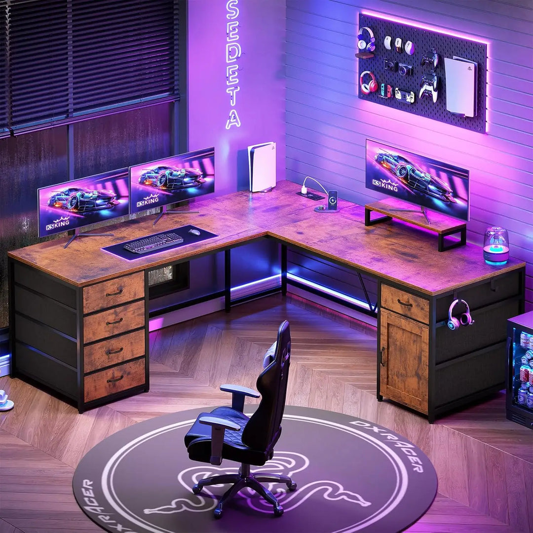 63 Inch L Shaped Office Desk
