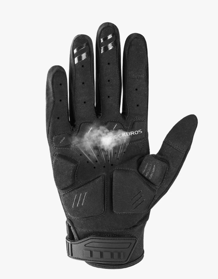 ROCKBROS Cycling Gloves Tactical Gloves SBR Thickened Pad Shockproof Breathable GEL Bike Motorcycle Winter Warmer Full Finger