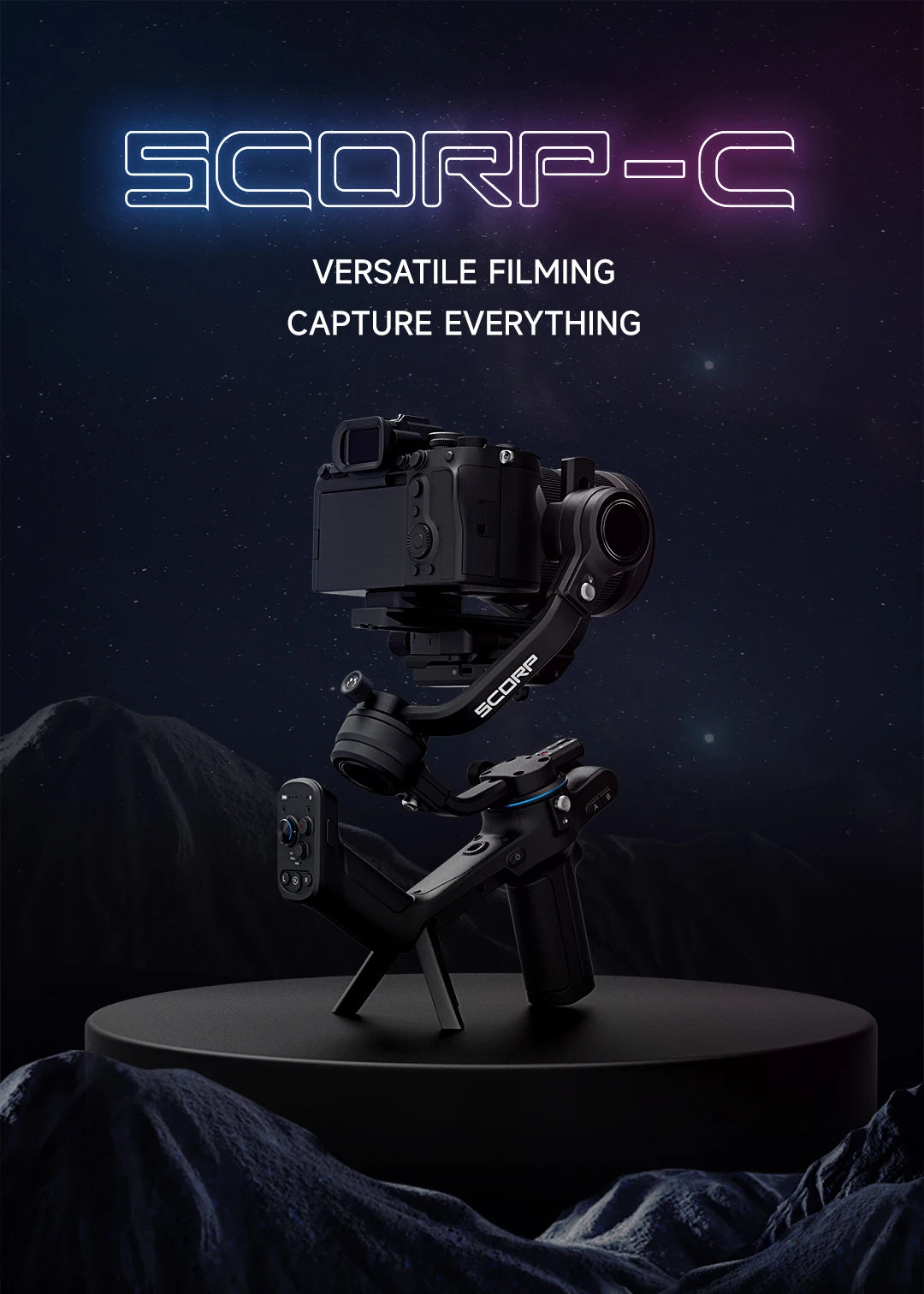 FeiyuTech Official Feiyu SCORP Series SCORP-C Handheld Gimbal 3-Axis Stabilizer Handle Grip for DSLR Camera Sony/Canon
