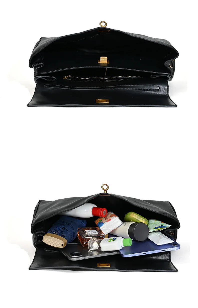 2025 Luxury Brand Rodeo Woman Bags Spring Autumn Genuine Leather Women Totes Fashion Gold Buckle Women Shoulder HandBags