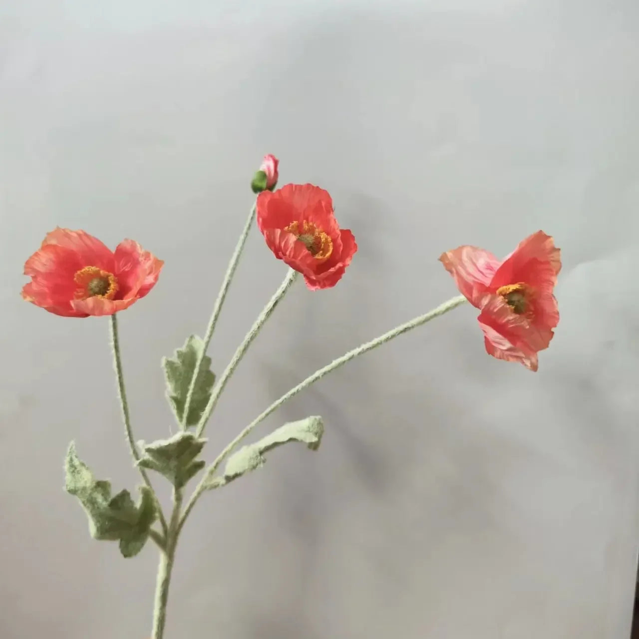 Artificial Silk Poppy Flowers Bouquet