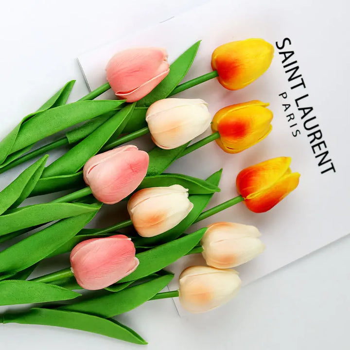 5 Bundles Real Touch Artificial Tulips