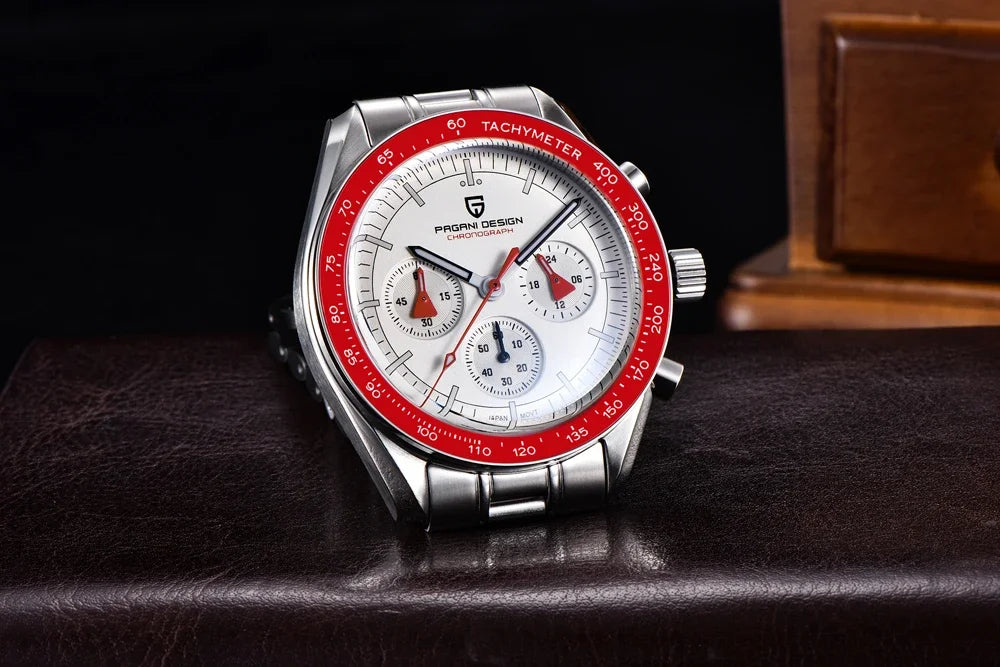 PAGANI DESIGN Moon Mens Watches 2023 Top Brand Luxury Quartz Watch For Men Chronograph Luminous Sapphire Mirror Waterproof Clock