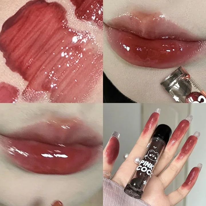 Dark Red Brown Mirror Lip Glaze